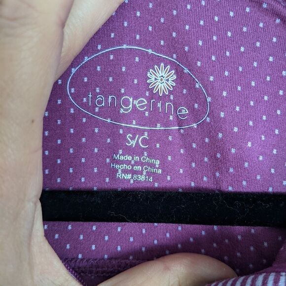 (Tangerine) Purple White Stripe Active Hoodie - Picture 7 of 9